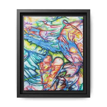 Multi-Color Abstract Framed Canvas Art Print - Kia Day Design