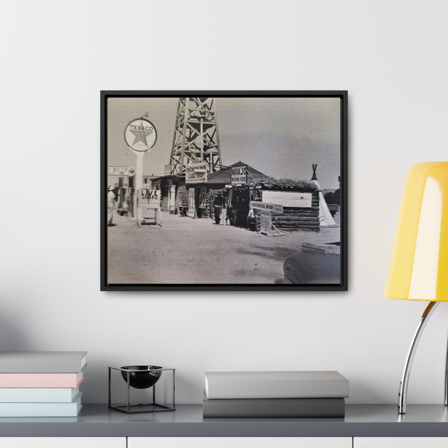 Texaco Station Continental Divide Gallery Canvas Wraps, Horizontal Frame