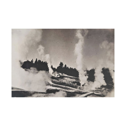 Norris Geyser Yellowstone Satin Canvas Stretched 36″ x 24″ (Horizontal) 1.5"