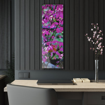 Fall Red Acrylic Prints 12" x 36" (Vertical) Glossy