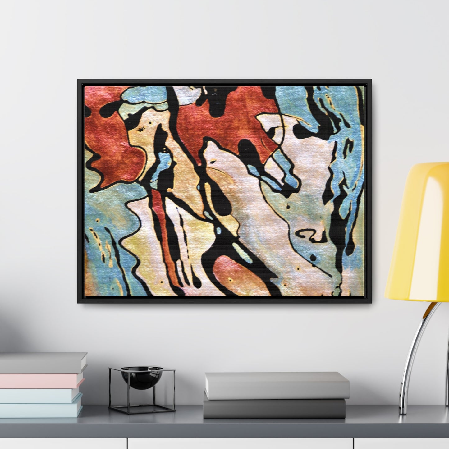 Blue Falls Gallery Canvas Wraps, Horizontal Frame