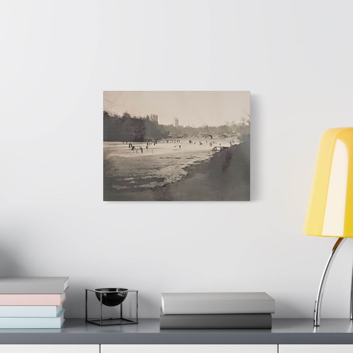 Central Park Satin Canvas Stretched
