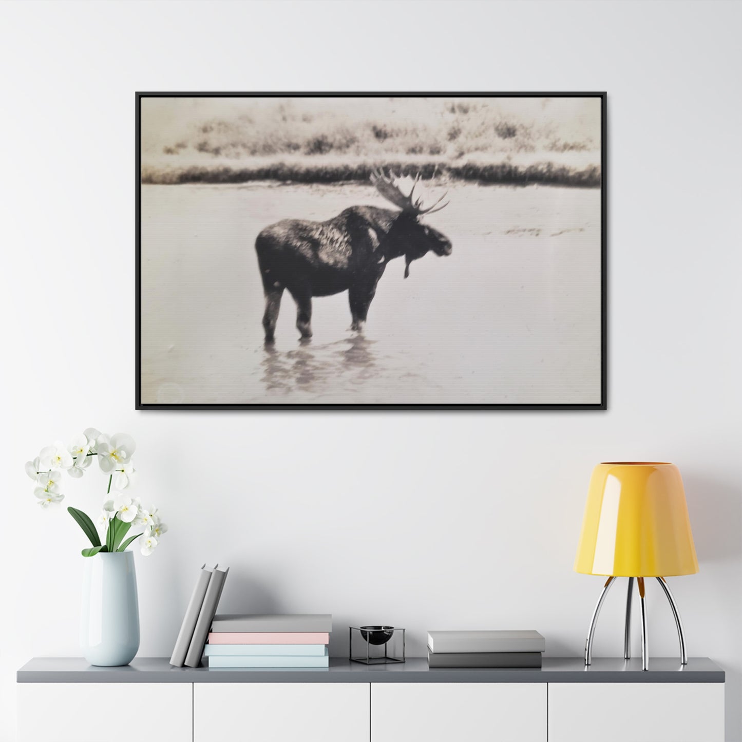 Yellowstone Bull Moose Gallery Canvas Wraps, Horizontal Frame