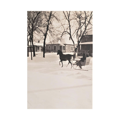 Carriage Ride Satin Canvas Stretched 24″ x 36″ (Vertical) 1.5"