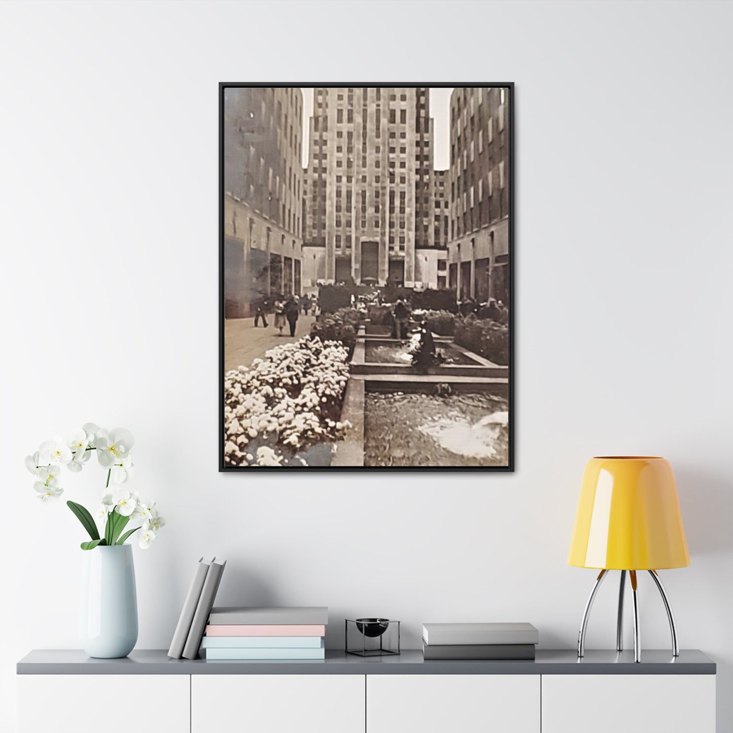 Rockefeller Plaza Gallery Canvas Wraps, Vertical Frame