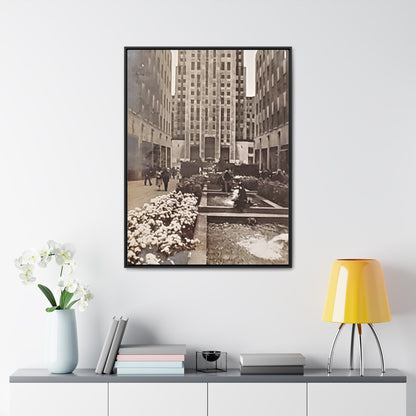 Rockefeller Plaza Gallery Canvas Wraps Vertical Frame 30″ x 40″ Premium Gallery Wraps (1.25″) Black