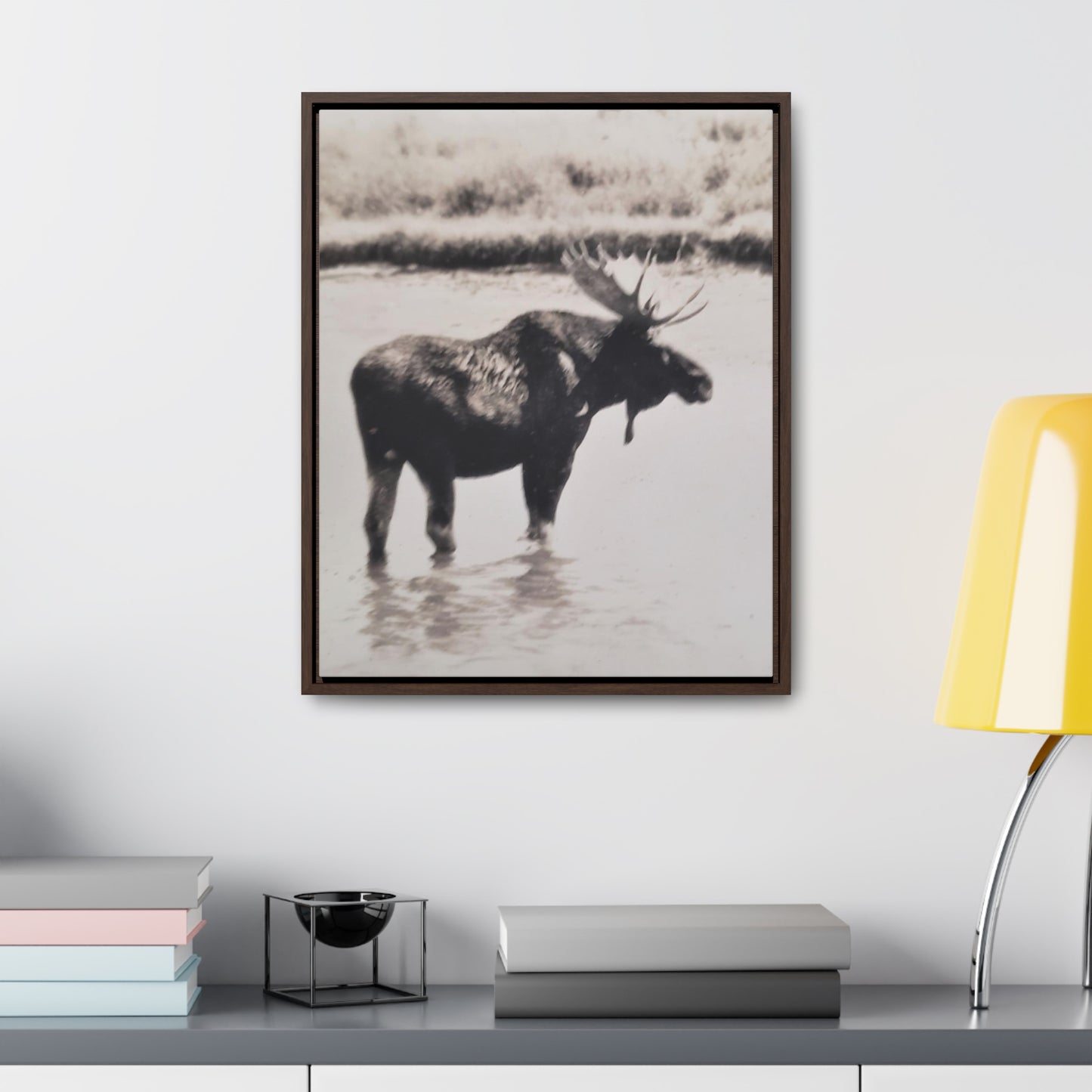 Yellowstone Bull Moose Gallery Canvas Wraps, Vertical Frame