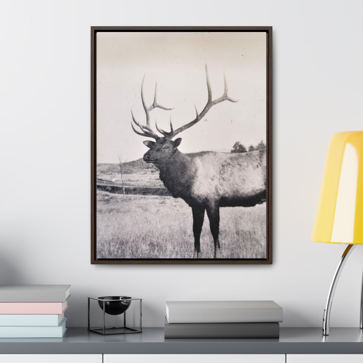 Yellowstone Bull Elk Gallery Canvas Wraps, Vertical Frame