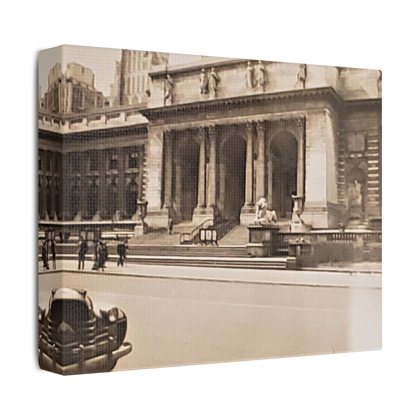 New York Public Library Satin Canvas, Stretched