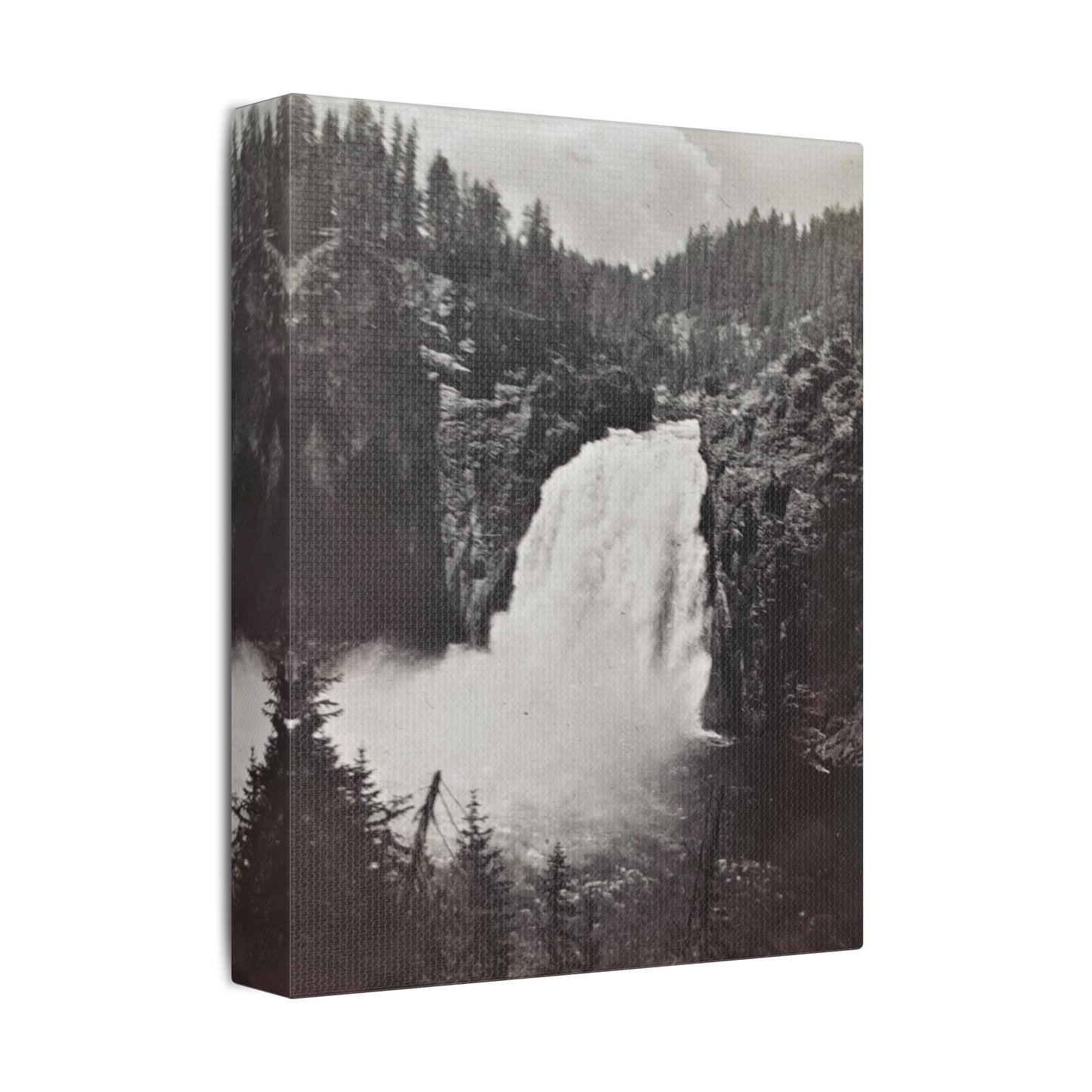 Upper Falls Yellowstone Satin Canvas, Stretched