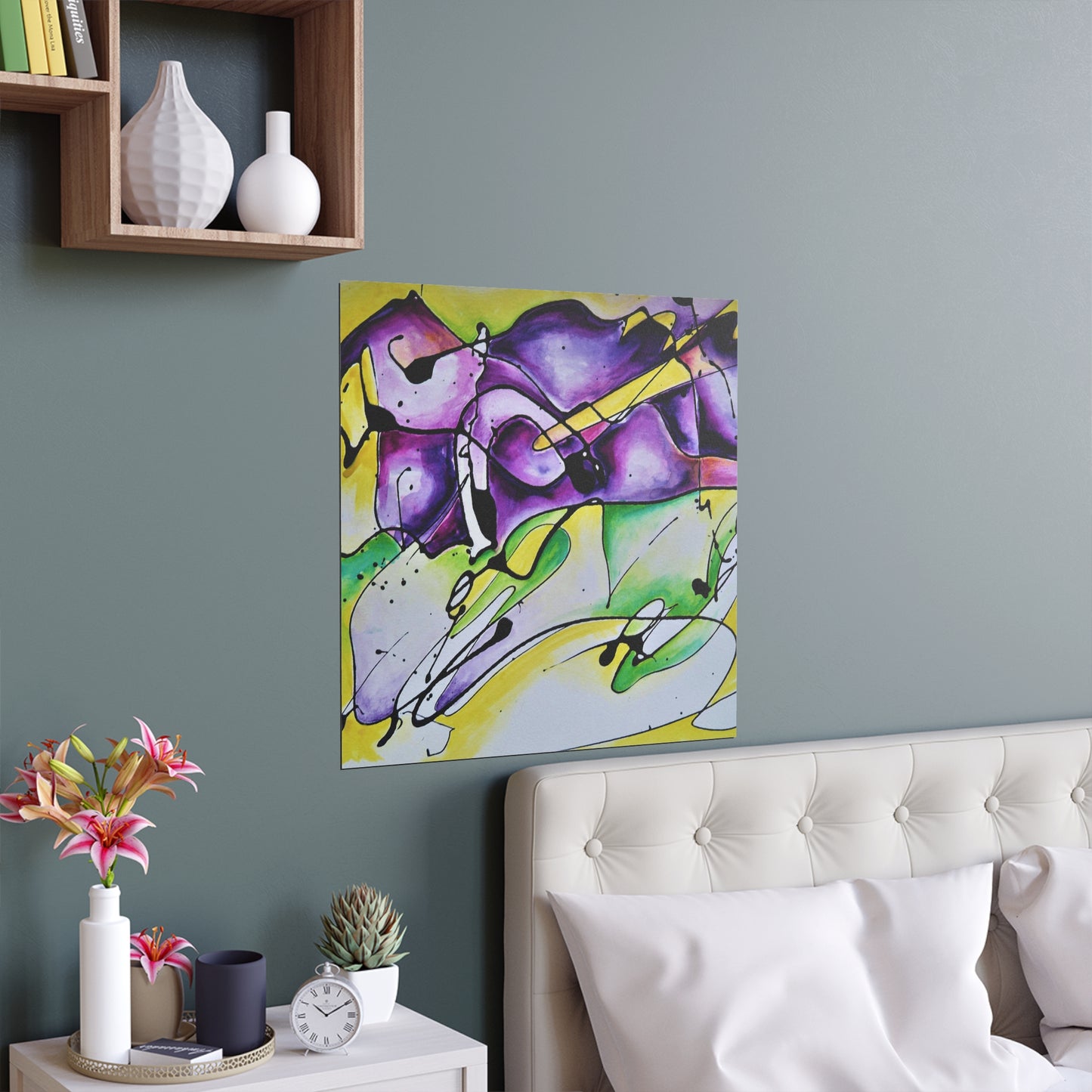 Purple Mountains Indoor and Outdoor Silk Posters