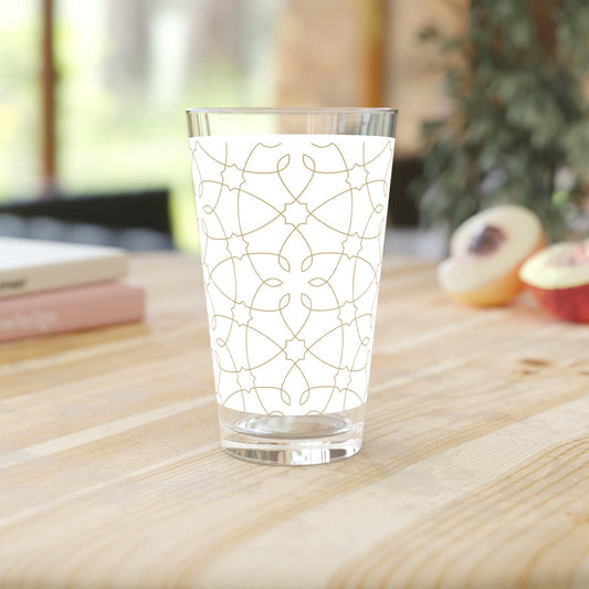 Gold Pattern Pint Glass - 16oz - Kia Day Design