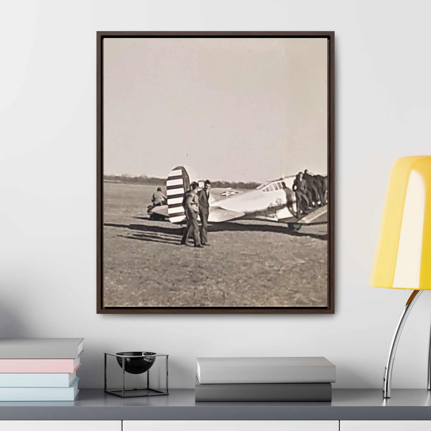 Army Pursuit Plane Ames Airport 1939 Gallery Canvas Wraps, Vertical Frame