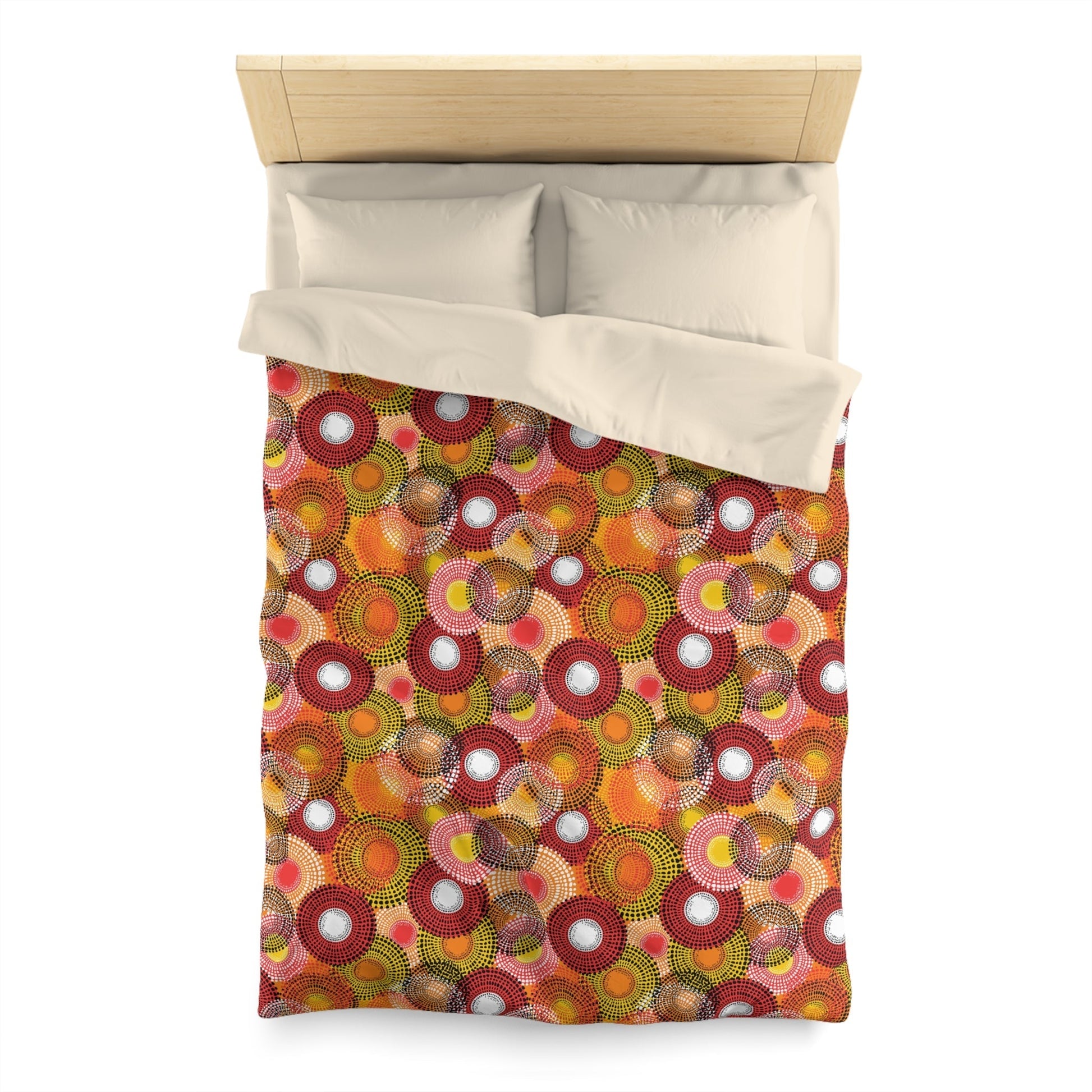 Colorful Floral Microfiber Duvet Cover - Kia Day Design
