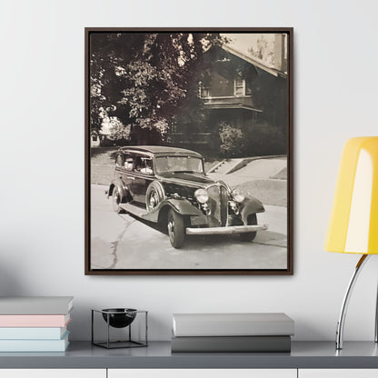 Classic Car Gallery Canvas Wraps, Vertical Frame 20″ x 24″ 1.25" Walnut