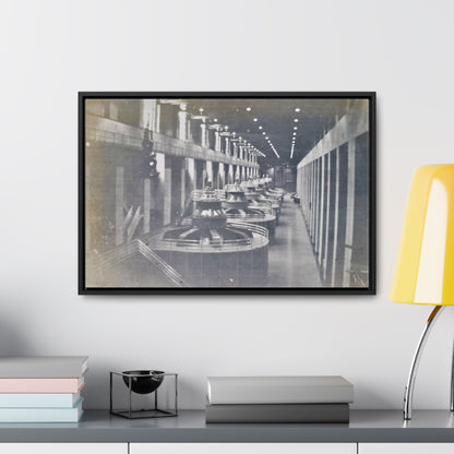 Boulder Dam Powerhouse Gallery Canvas Wraps Horizontal Frame 24″ x 16″ Black 1.25"
