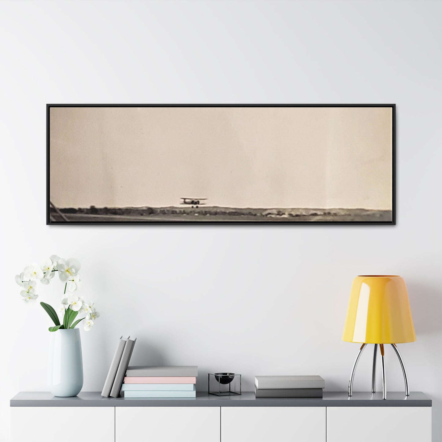 Plane Landing Omaha Airport 1939 Gallery Canvas Wraps, Horizontal Frame