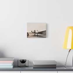 Refueling Mid-Contintent Chief Line Omaha Airport 1939 Satin Canvas Stretched 10″ x 8″ (Horizontal) 1.5"