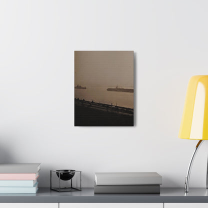 Navy Day New York Hudson River October 27th 1945 War Ships Canvas Gallery Wraps 11″ x 14″ 1.25"