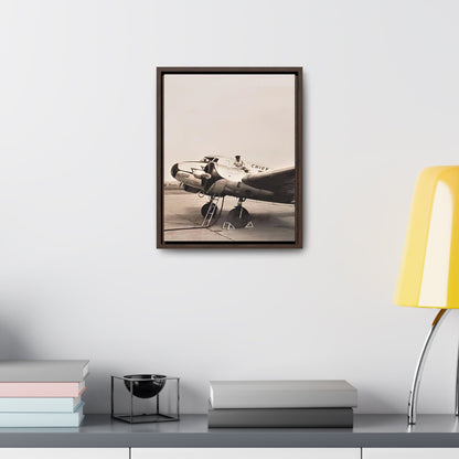 Refueling Mid-Contintent Chief Line 1939 Gallery Canvas Wraps Vertical Frame 11″ x 14″ Premium Gallery Wraps (1.25″) Walnut