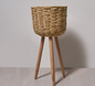 Floor - standing flowerpot straw furniture- FLIPSTYLEZLLC- {{Product type}}