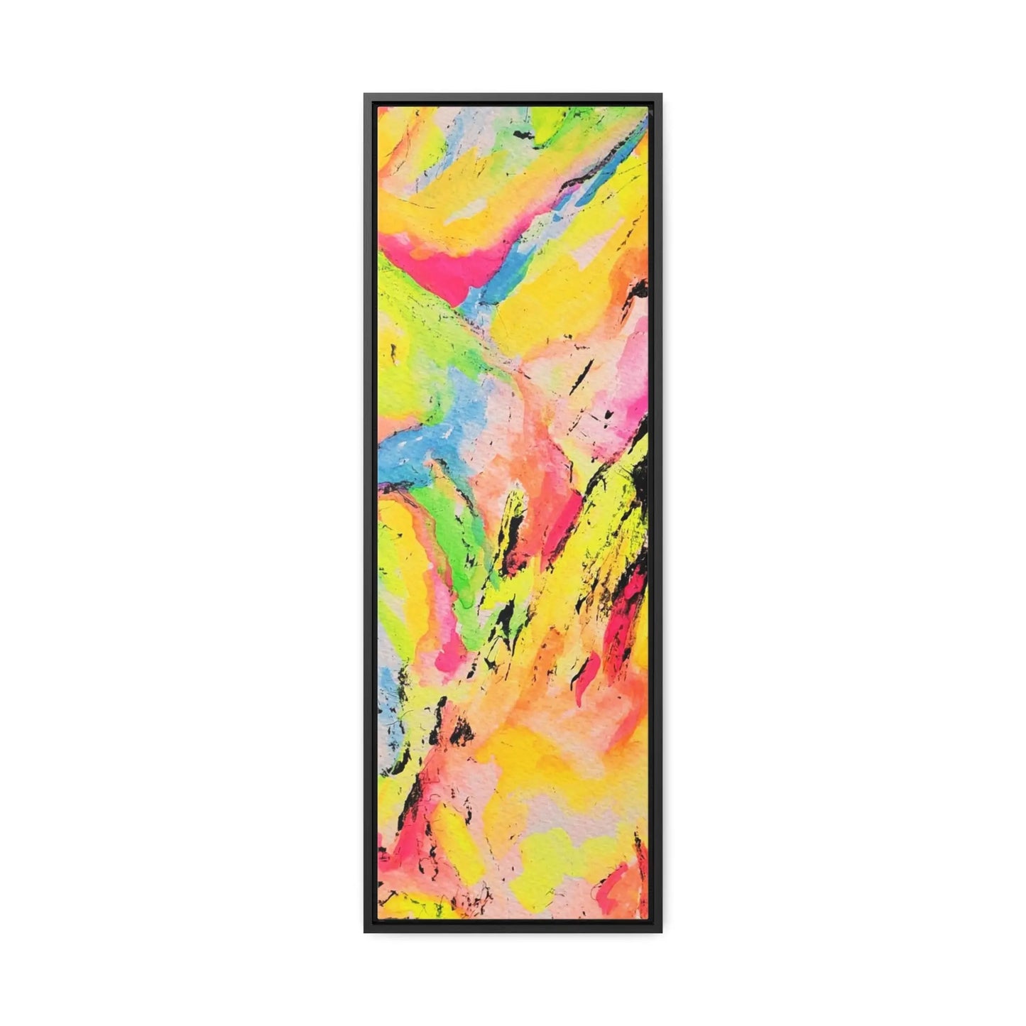 Neon Fire Gallery Canvas Wraps, Vertical Frame 12″ x 36″ Premium Gallery Wraps (1.25″)