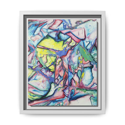 Alien Abstract Colorful Framed Canvas Art - Kia Day Design