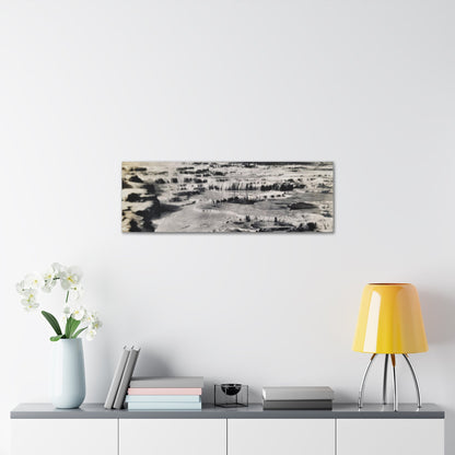 Springs at top of Jupiter Terrace Yellowstone Canvas Gallery Wraps 36″ x 12″ 1.25"