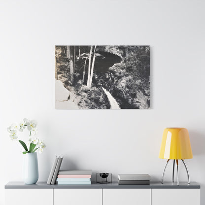 Narada Falls Yellowstone Satin Canvas Stretched