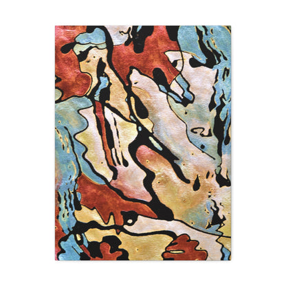 Blue Falls Stretched Canvas 1.5" 18″ x 24″