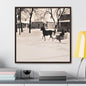 Carriage Ride Gallery Canvas Wraps Square Frame 30″ x 30″ Premium Gallery Wraps (1.25″) Walnut