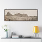 West Gallery Canvas Wraps Horizontal Frame 60″ x 20″ Walnut Premium Gallery Wraps (1.25″)