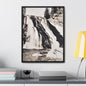 Gibbon Falls Yellowstone Gallery Canvas Wraps Vertical Frame 18″ x 24″ Premium Gallery Wraps (1.25″) Black