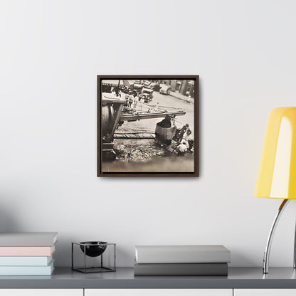 Concrete Worker Gallery Canvas Wraps Square Frame 12″ x 12″ Premium Gallery Wraps (1.25″) Walnut