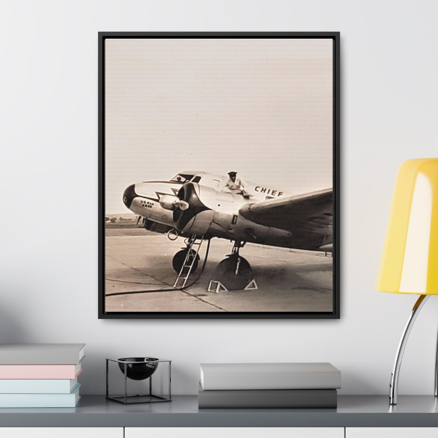 Refueling Mid-Contintent Chief Line 1939 Gallery Canvas Wraps, Vertical Frame