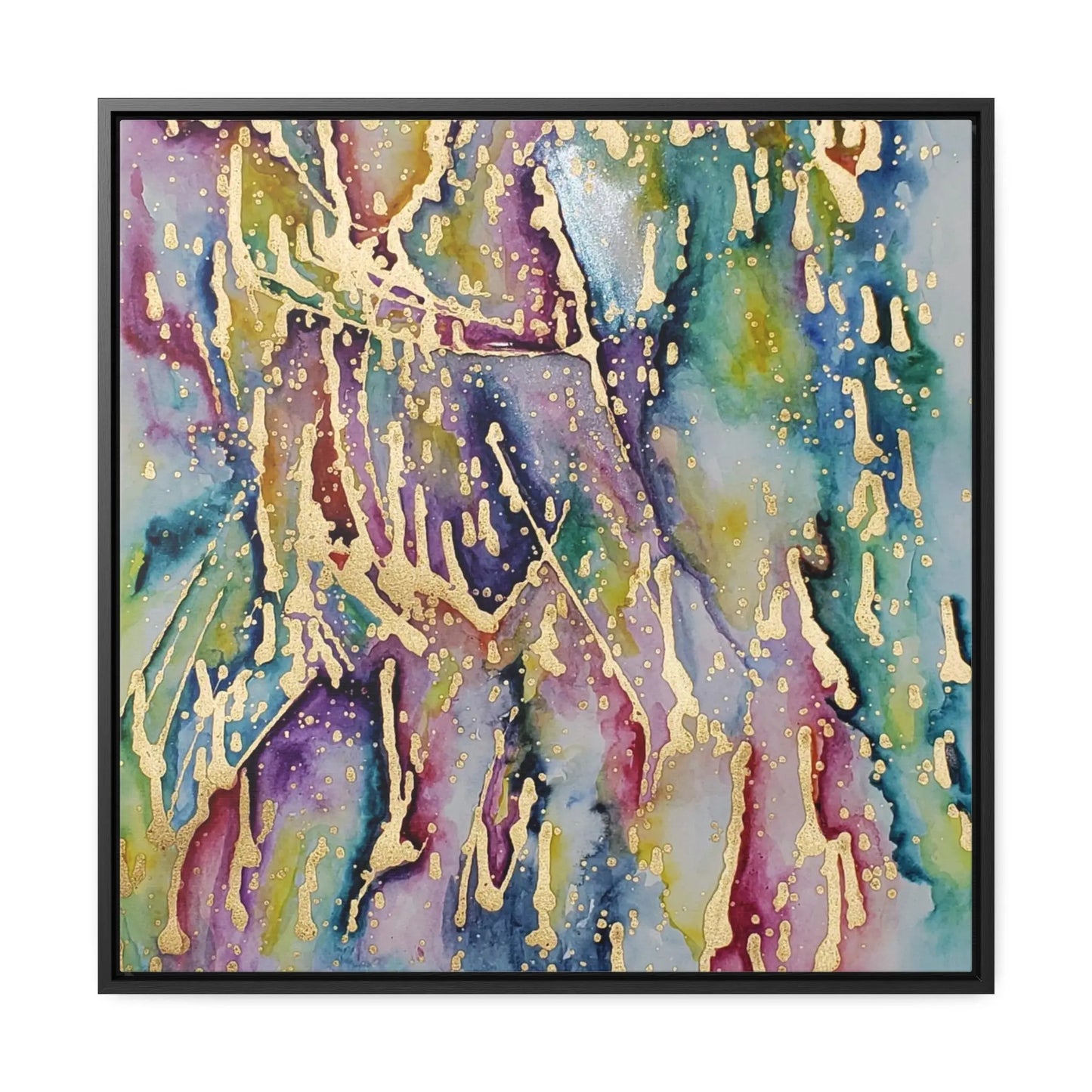 Purple Rain Gallery Canvas Wraps, Square Frame 24″ x 24″ Premium Gallery Wraps (1.25″)