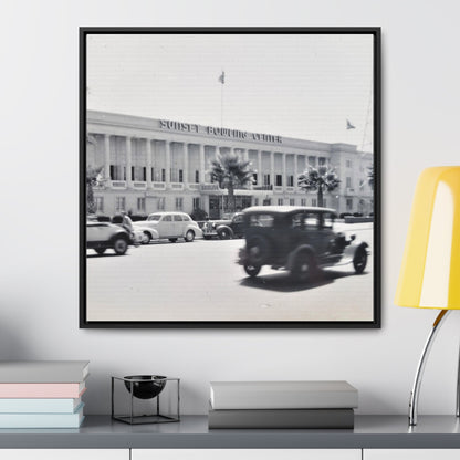 Sunset Bowling Center Largest in U.S 1939 Gallery Canvas Wraps Square Frame 24″ x 24″ Premium Gallery Wraps (1.25″)