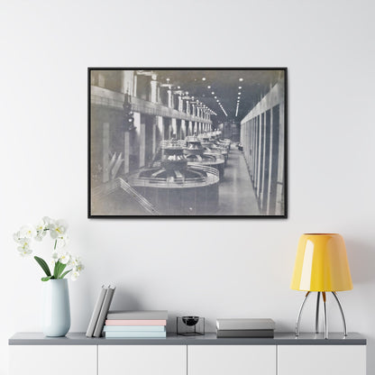 Boulder Dam Powerhouse Gallery Canvas Wraps Horizontal Frame 40″ x 30″ Black 1.25"