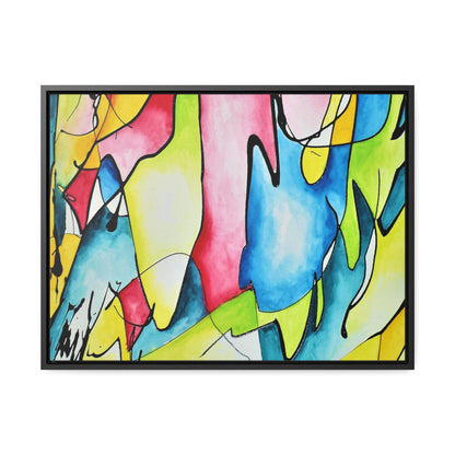 Blue Flame Gallery Canvas Wraps, Horizontal Frame 24″ x 18″ Black 1.25"