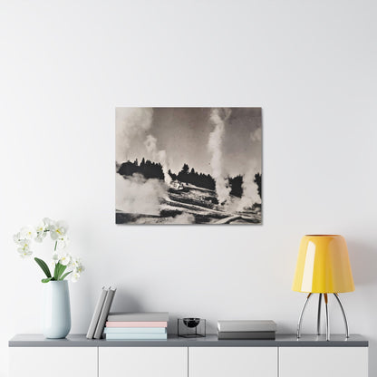 Norris Geyser Yellowstone Stretched Canvas 1.5" 30″ x 24″