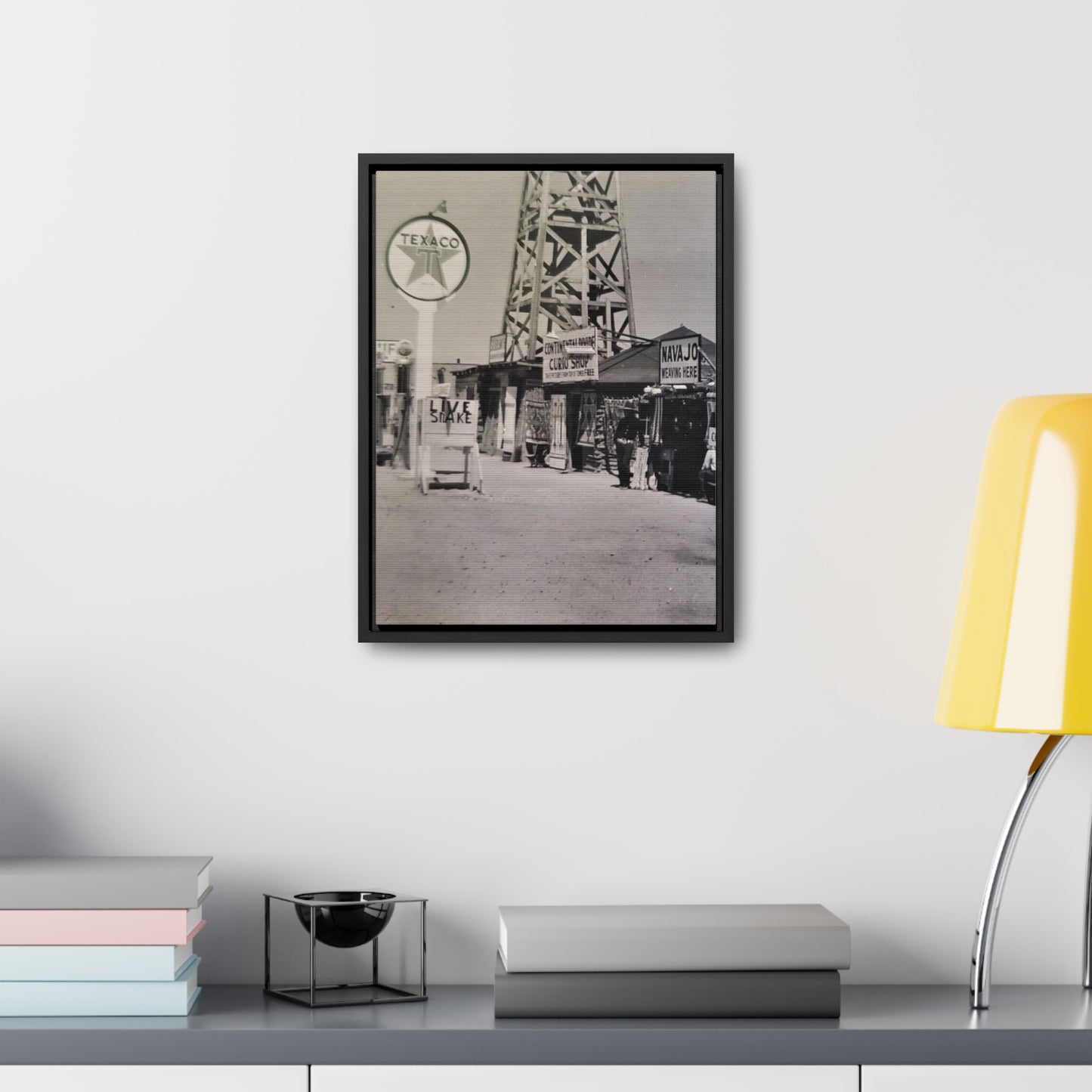 Texaco Station Continental Divide Gallery Canvas Wraps, Vertical Frame