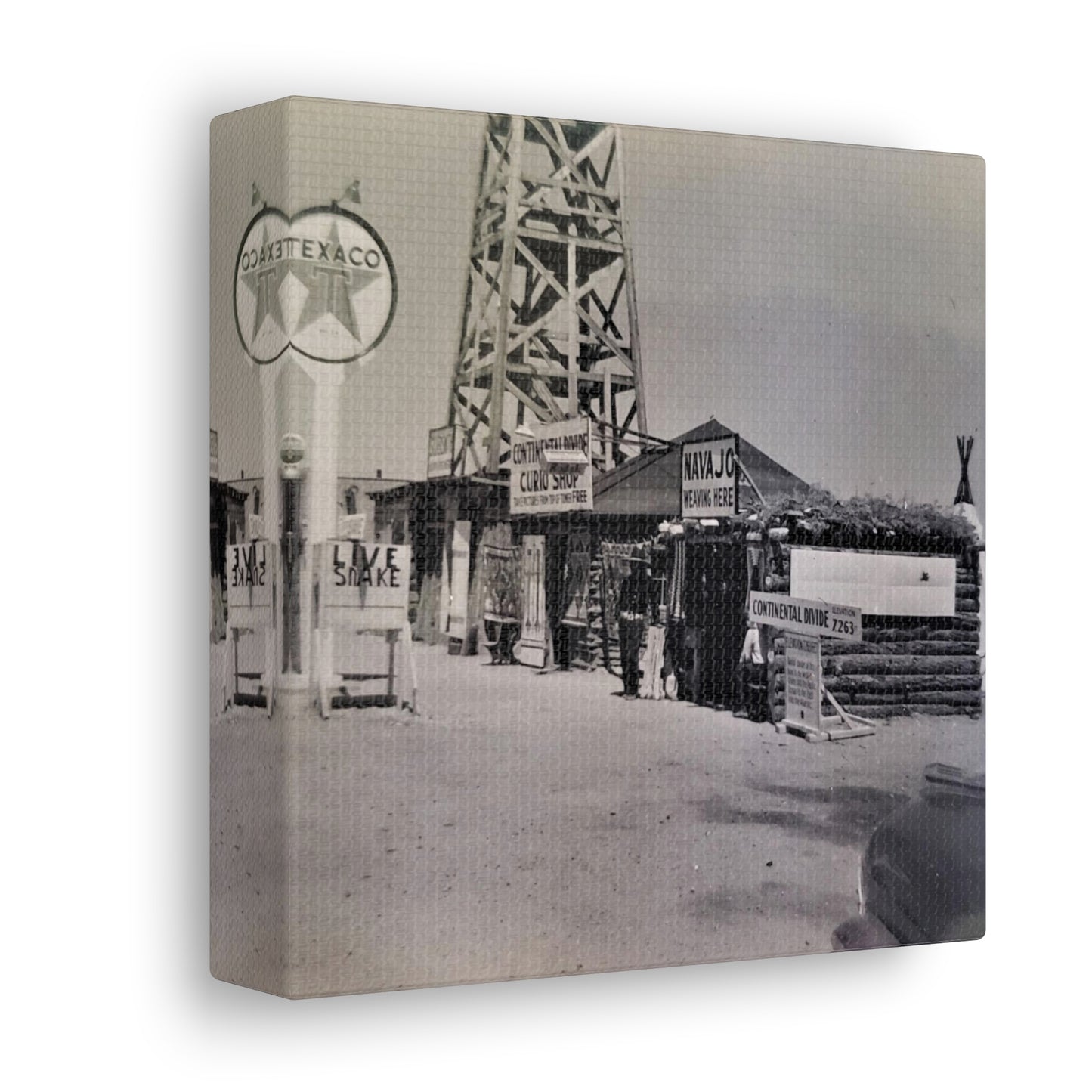 Texaco Station Continental Divide Canvas Gallery Wraps