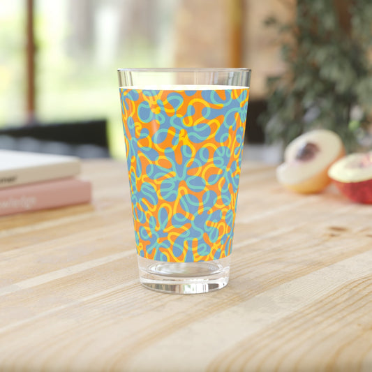 Yellow Colorful Pint Glass - 16oz - Kia Day Design