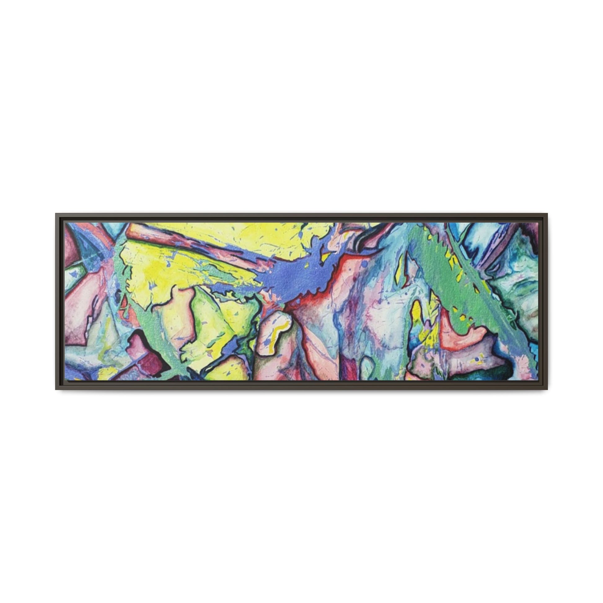 Alien Abstract Colorful Framed Canvas Art - Kia Day Design