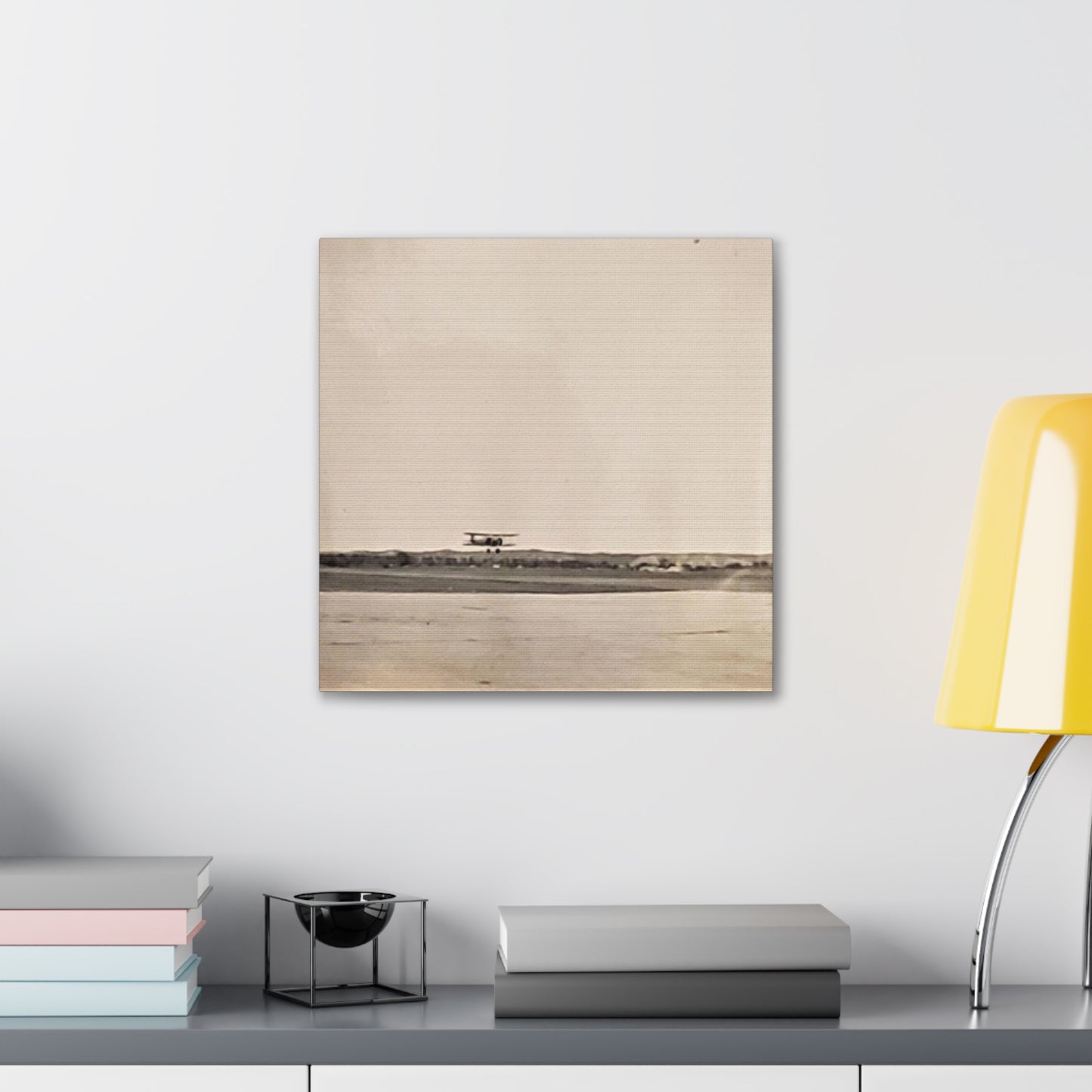 Plane Landing Omaha Airport 1939 Canvas Gallery Wraps