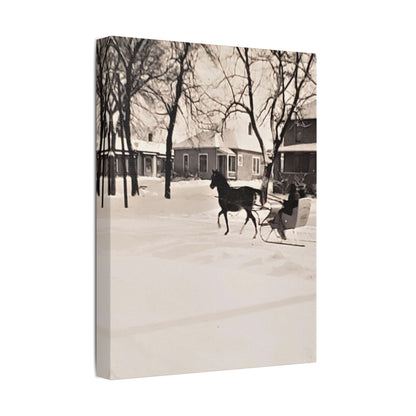 Carriage Ride Satin Canvas Stretched