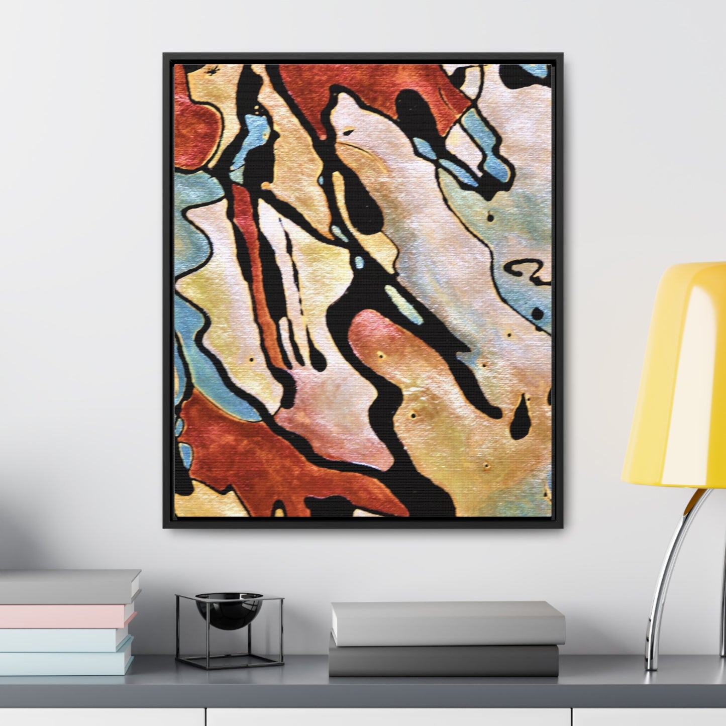 Blue Falls Gallery Canvas Wraps, Vertical Frame