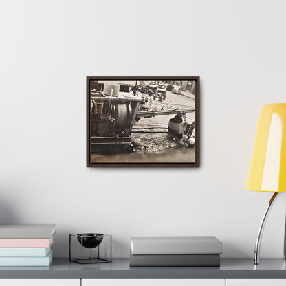 Concrete Worker Gallery Canvas Wraps Horizontal Frame 14″ x 11″ Walnut Premium Gallery Wraps (1.25″)