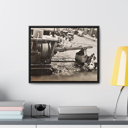 Concrete Worker Gallery Canvas Wraps Horizontal Frame 20″ x 16″ Black Premium Gallery Wraps (1.25″)