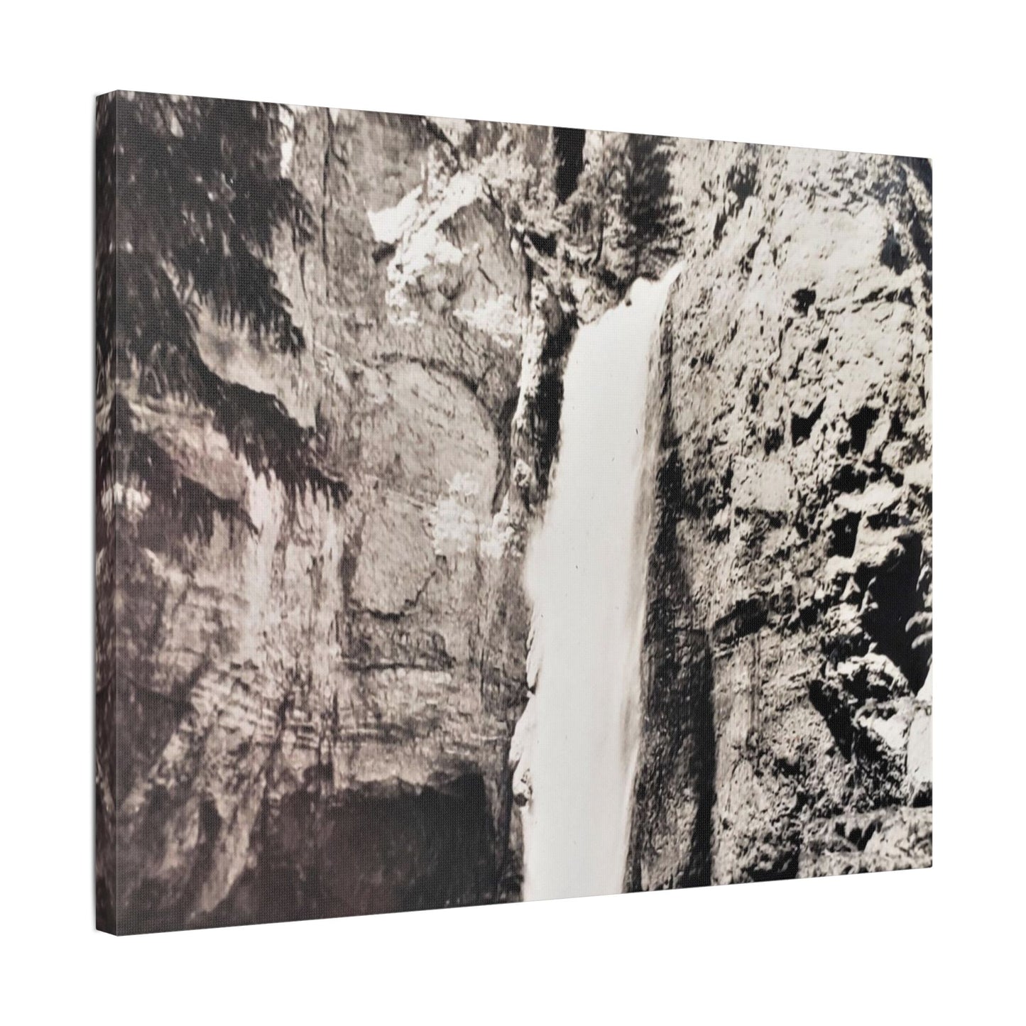 Tower Falls Yellowstone Satin Canvas, Stretched